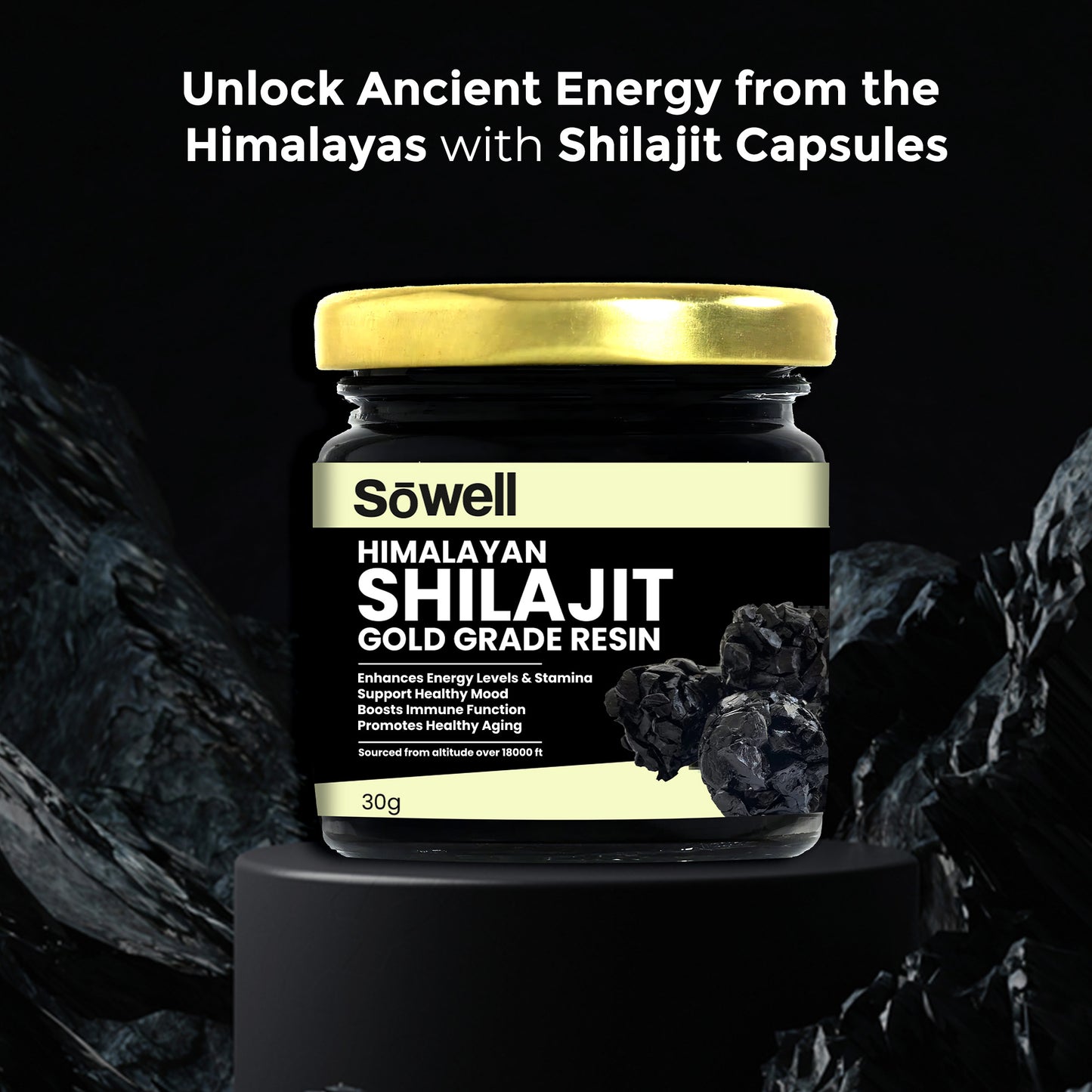 Himalayan Shilajit Gold Grade Resin 30g